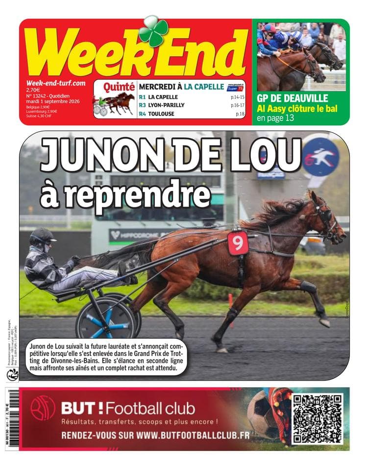 Couverture de l'édition du Mardi 1 septembre 2026