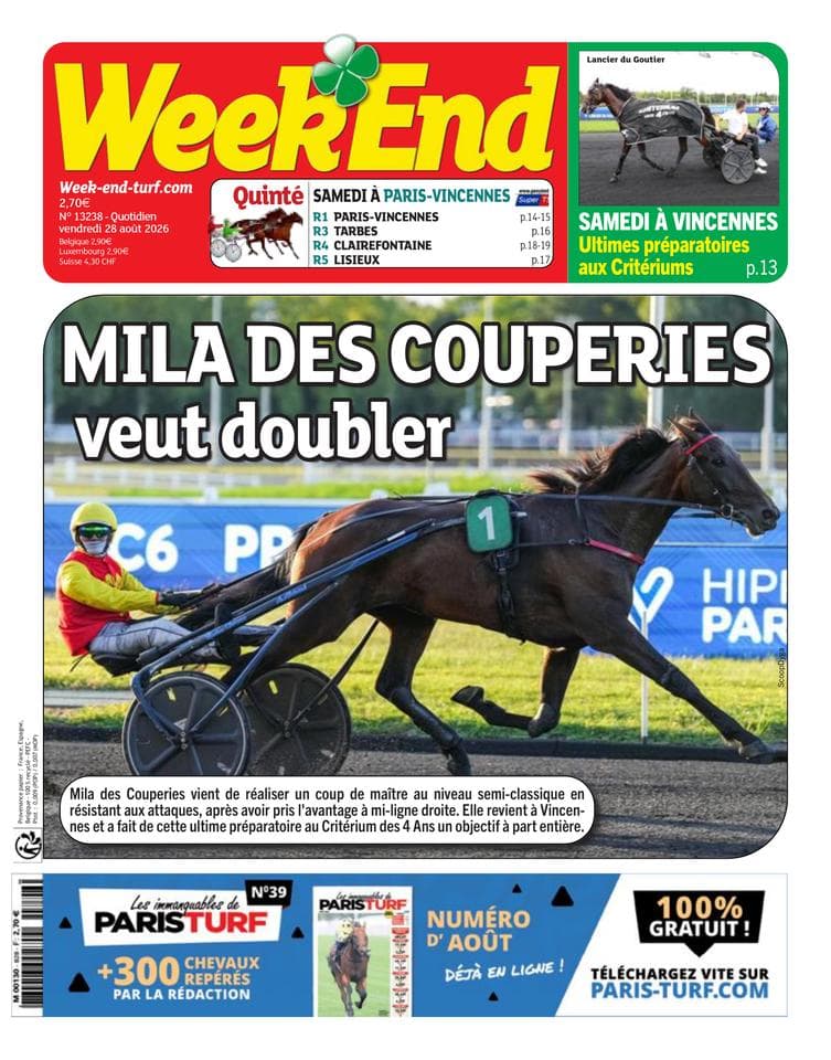 Couverture de l'édition du Vendredi 28 août 2026